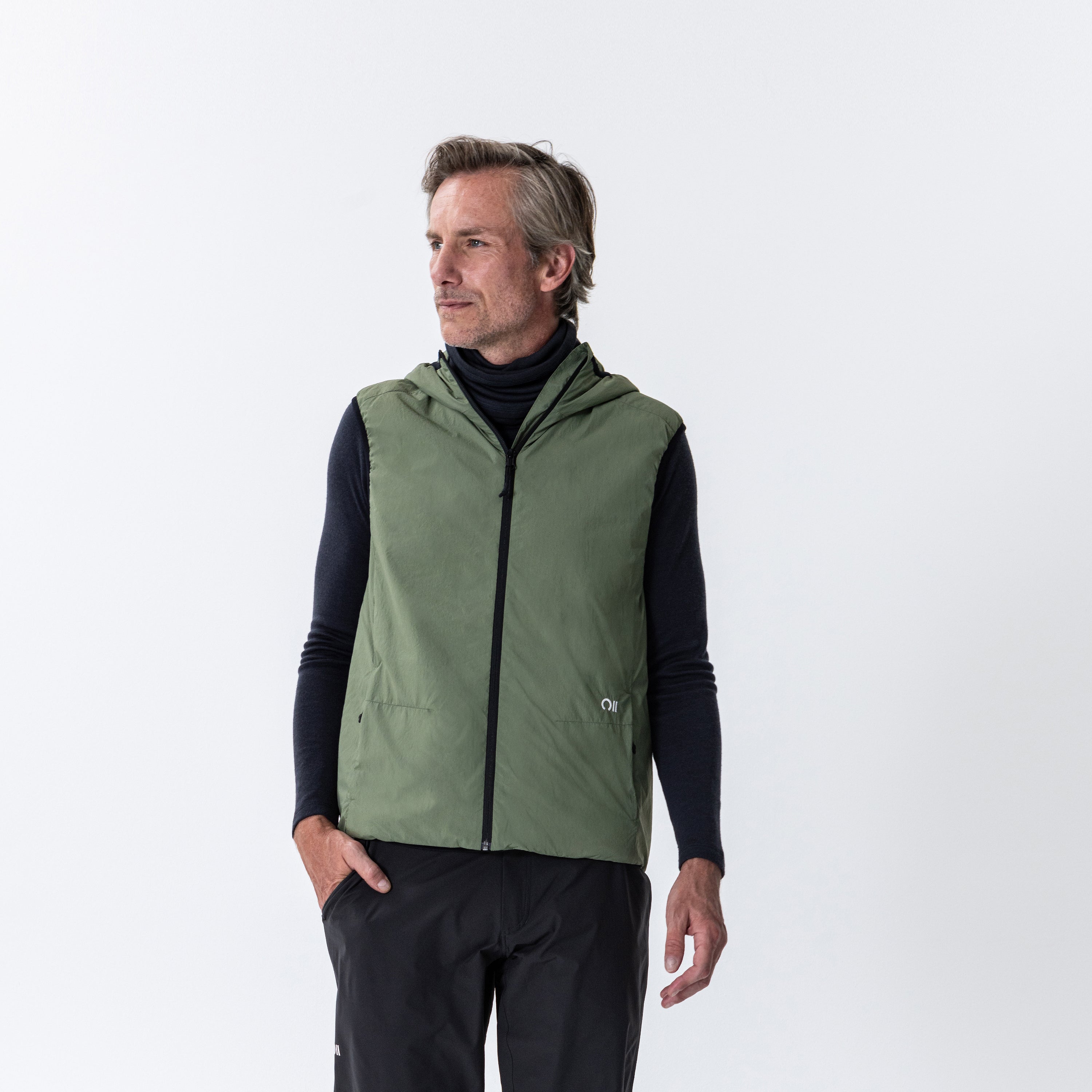 Insulation 90, Vest Hood Men Olive