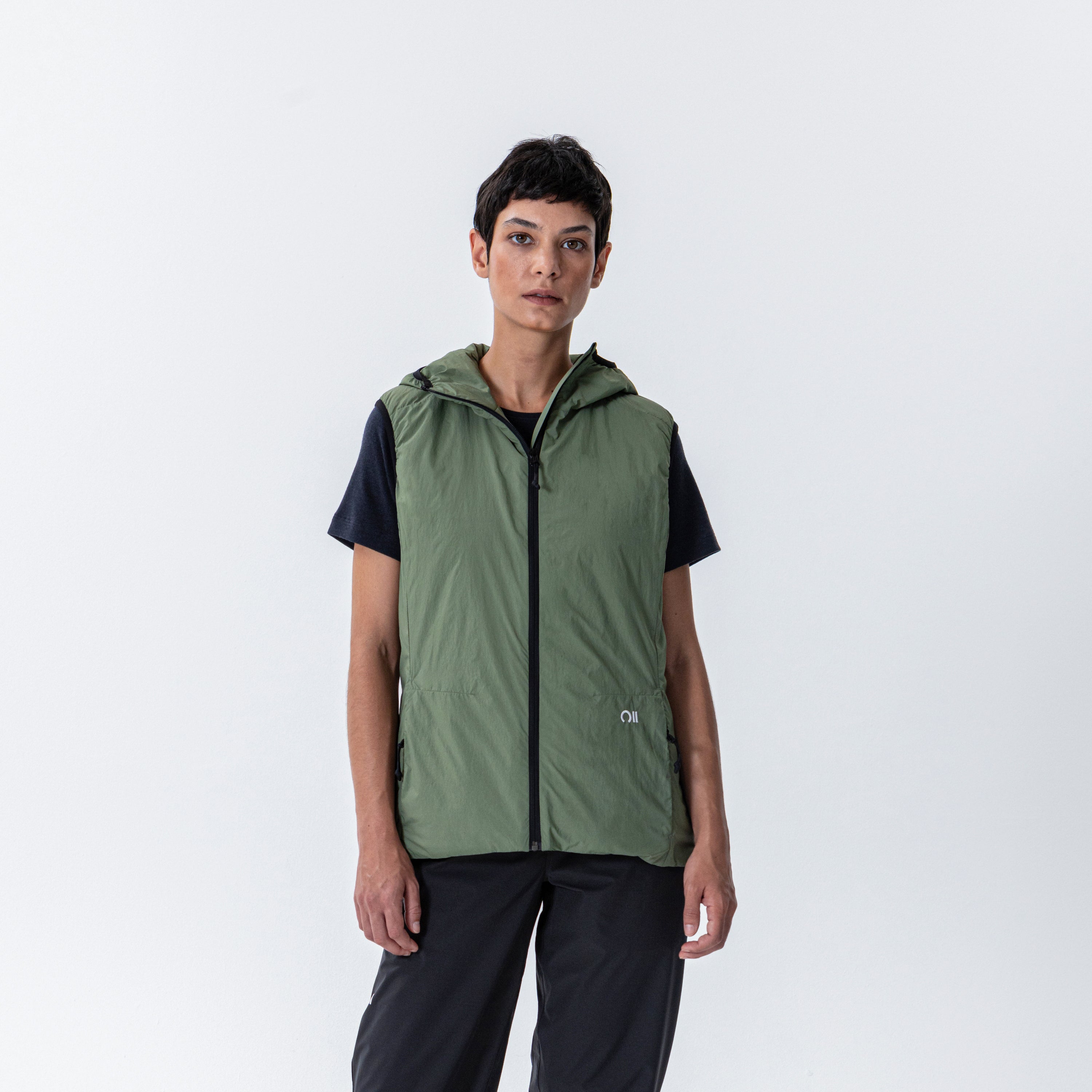 Insulation 90, Vest Hood Women Olive