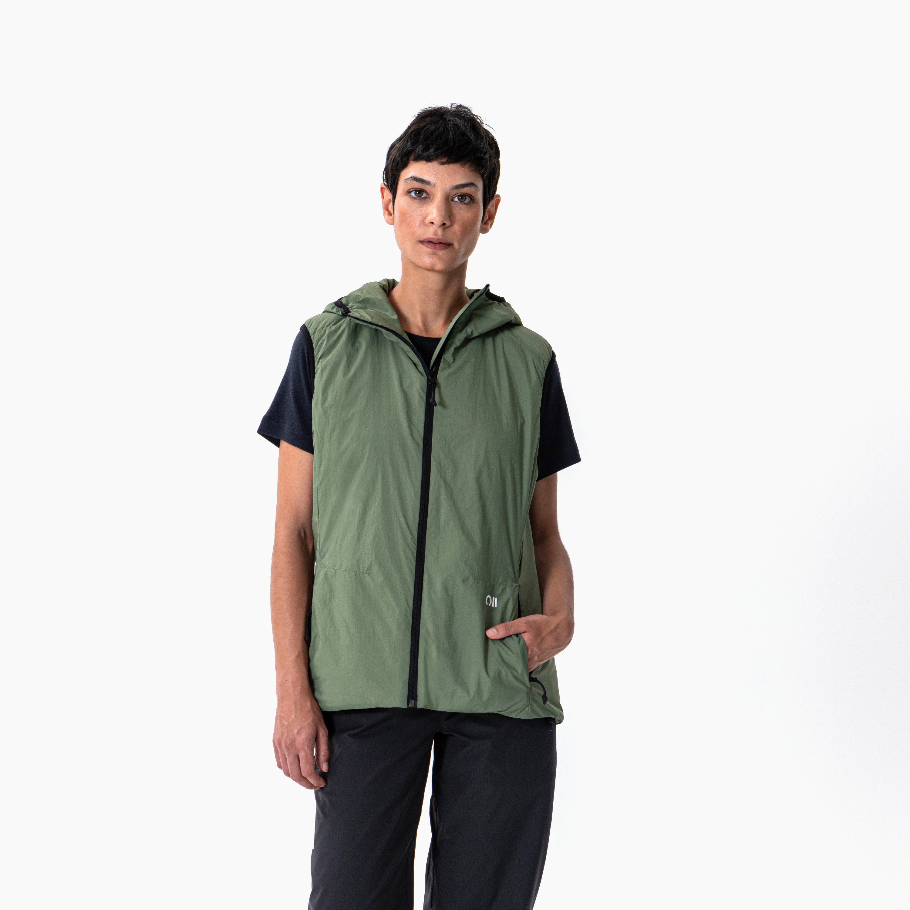 Insulation 90, Vest Hood Women Olive